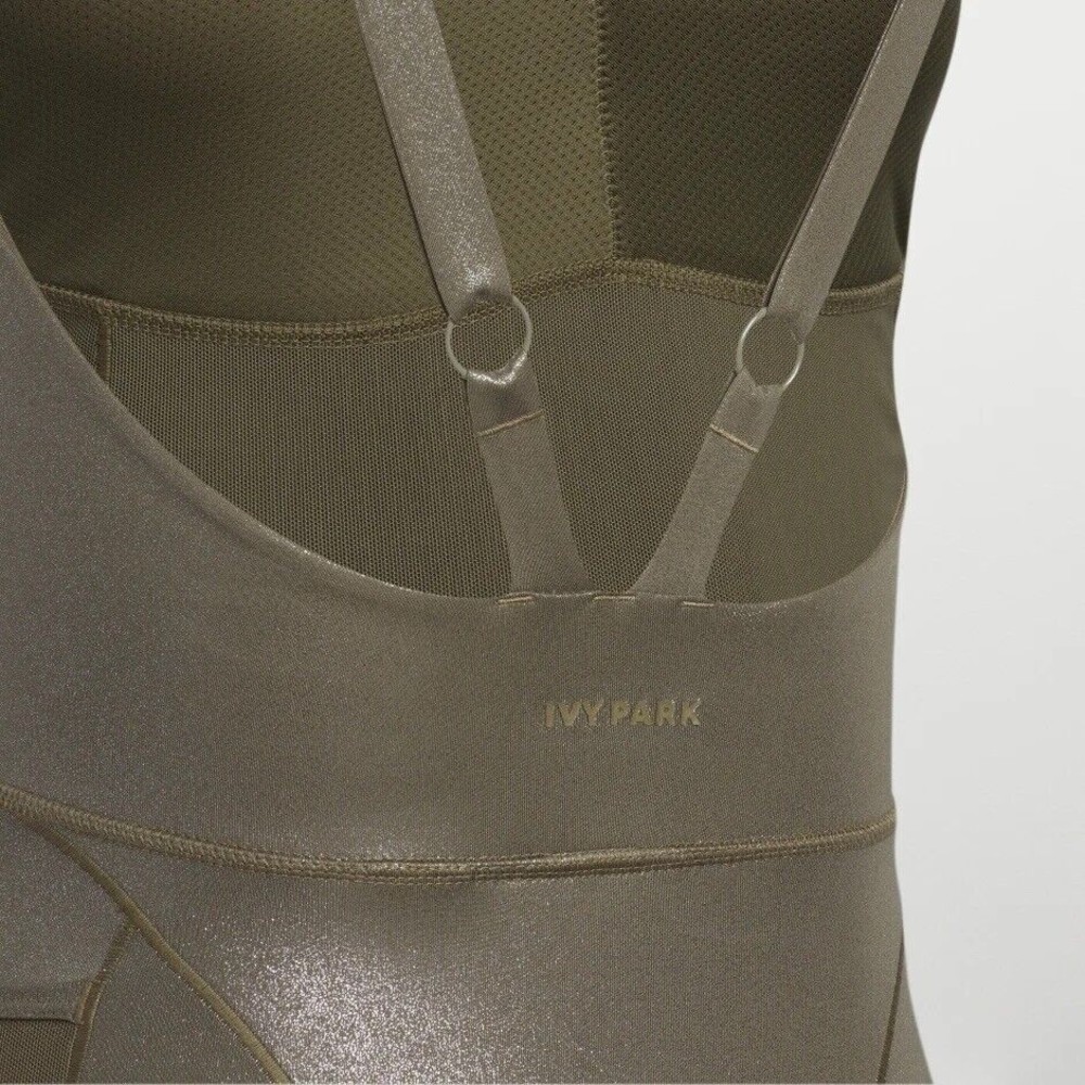 NWT Adidas x Ivy Park V-Neck Catsuit Khaki Beyonce HR6882 - Picture 7 of 12